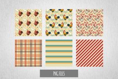 Vintage Chicken Seamless Pattern Paper Pack Product Image 1