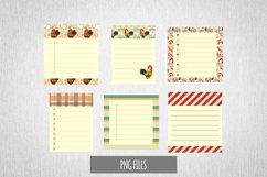 Vintage Chicken Seamless Pattern Shaped Journaling Page Product Image 1