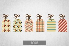 Vintage Chicken Seamless Pattern Shaped Tag Product Image 1
