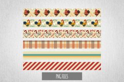 Vintage Chicken Seamless Pattern Stripe Product Image 1