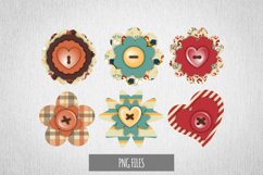 Vintage Chicken Seamless Pattern Button Product Image 1