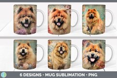 Bundle of six Decoupage Chow Chows Mug Wrap designs.