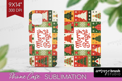 Vintage Christmas Phone Case PNG - Retro Xmas Case PNG Product Image 1