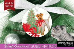 Vintage Christmas Ornament PNG - Retro Xmas PNG Sublimation Product Image 1
