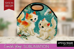 Vintage Christmas Lunch Bag - Retro Xmas Lunch Bug PNG Product Image 1