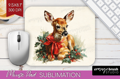 Vintage Christmas Mouse Pad Sublimation - Retro Xmas PNG Product Image 1