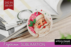 Vintage Christmas Keychain PNG - Retro Xmas Keychain Product Image 1