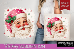 Vintage Christmas Tote Bag - Retro Xmas Tote Bag PNG Product Image 1