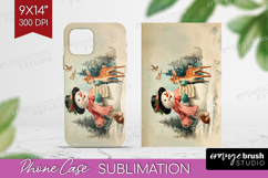 Vintage Christmas Phone Case PNG - Retro Xmas Case PNG Product Image 1