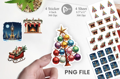 Vintage Christmas Sticker Product Image 1