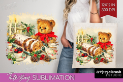 Vintage Christmas Tote Bag - Retro Xmas Tote Bag PNG Product Image 1