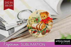 Vintage Christmas Keychain PNG - Retro Xmas Keychain Product Image 1