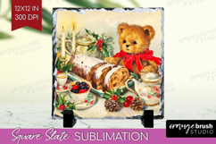 Vintage Christmas Slate PNG - Retro Xmas Square Slate Product Image 1
