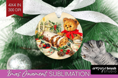 Vintage Christmas Ornament PNG - Retro Xmas PNG Sublimation Product Image 1