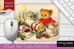 Vintage Christmas Mouse Pad Sublimation - Retro Xmas PNG Product Image 1
