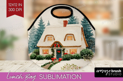 Vintage Christmas Lunch Bag - Retro Xmas Lunch Bug PNG Product Image 1