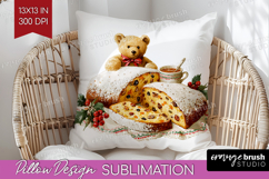 Vintage Christmas Pillow Sublimation - Retro Xmas Pillow PNG Product Image 1