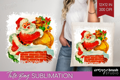 Vintage Christmas Tote Bag - Retro Xmas Tote Bag PNG Product Image 1