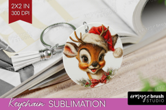 Vintage Christmas Keychain PNG - Retro Xmas Keychain Product Image 1