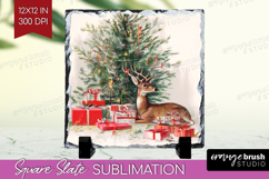Vintage Christmas Slate PNG - Retro Xmas Square Slate Product Image 1