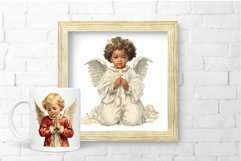 Vintage Christmas Angel Clipart Bundle Sublimation Designs