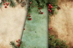 Vintage Christmas Digital Paper Bundle, Christmas Background Product Image 6