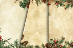 Vintage Christmas Digital Paper Bundle, Christmas Background Product Image 6
