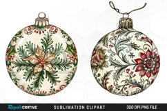 Vintage Christmas Baubles Design Clipart Product Image 1