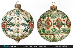 Vintage Christmas Baubles Design Clipart Product Image 1
