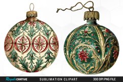 Vintage Christmas Baubles Design Clipart Product Image 1