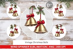 Wind Spinner Vintage Christmas Bells Product Image 1