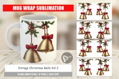 Mug sublimation design Vintage Christmas Bells Product Image 1