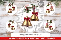 Wind Spinner Vintage Christmas Bells Product Image 1
