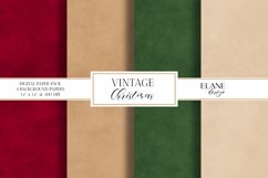 Christmas Digital Paper Pack, Vintage Watercolor Background Product Image 1