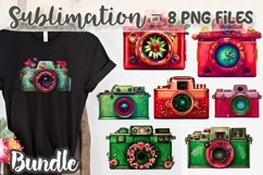 Vintage christmas camera sublimation designs for crafter and designer