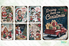 Vintage Christmas Cards PNG Bundle Product Image 6