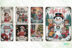 Vintage Christmas Cards PNG Bundle Product Image 3