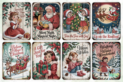 Vintage Christmas Cards PNG Bundle Product Image 7