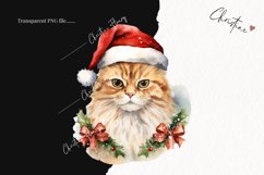 Vintage Festive Cat Clipart | Christmas Clipart Product Image 2