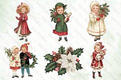 Vintage Christmas Sublimation Clipart Product Image 5
