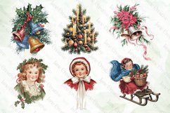 Vintage Christmas Sublimation Clipart Product Image 4