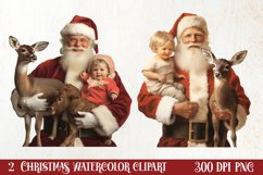 Vintage Christmas Clipart Sublimation, Christmas Clipart Product Image 1