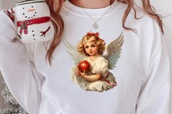 Vintage Christmas Angel Clipart Bundle, Christmas SVG Product Image 1