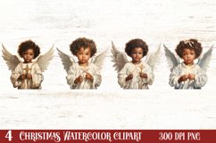 Vintage Christmas Angel Clipart Bundle, Christmas SVG Product Image 1