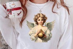 Vintage Christmas Angel Clipart Bundle, Christmas SVG Product Image 1