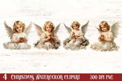 Vintage Christmas Angel Clipart Bundle, Christmas SVG Product Image 1