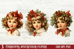 Vintage Christmas Clipart, Vintage Christmas Clipart Product Image 1