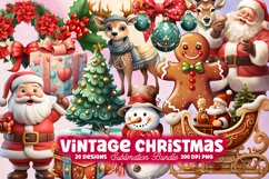 Vintage Christmas Clipart, Vintage Christmas Sublimation, Vintage Christmas, Vintage Christmas watercolor, Vintage Christmas Drink, Vintage Christmas Clip Art, Vintage Christmas PNG, Vintage Christmas Watercolor Bundle,  Vintage Christmas Clipart Bundle, 