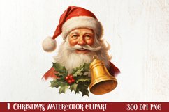 Vintage Christmas Sublimation Clipart, Vintage Christmas PNG Product Image 1