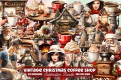 Vintage Christmas Coffee Shop Clipart, Christmas Coffee Shop Clipart, Christmas Coffee Shop Clipart Bundle, Christmas Coffee Shop Watercolor, Christmas Coffee Clipart, Christmas Coffee Clipart Bundle, Christmas Coffee Watercolor, Watercolor Christmas Coff